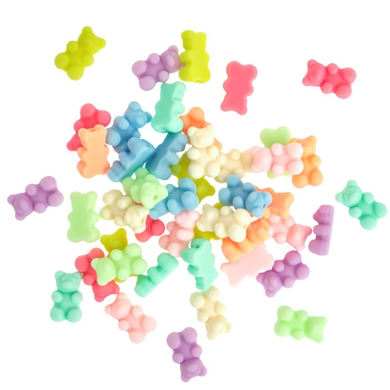 Koraliki akrylowe 45szt - Macaron Bears GRKO-160 Dalprint
